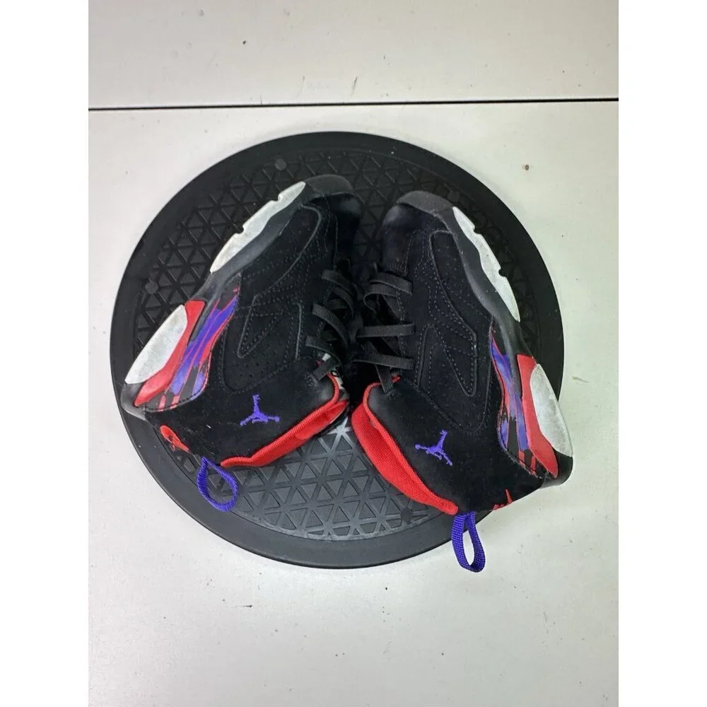 Jordan 7 Retro Raptors Toddler Jumpman MVP Black Shoes DZ5576-006 Size 10c